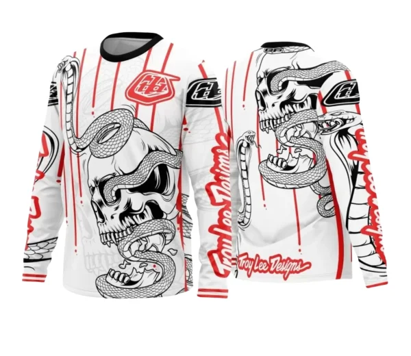 Foto da camisa Motocross e Trilheiros com logo no peito e estampa grande nas costas que destaca o espírito aventureiro e a paixão pelo off-road, perfeita para apaixonados por trilhas e velocidade.